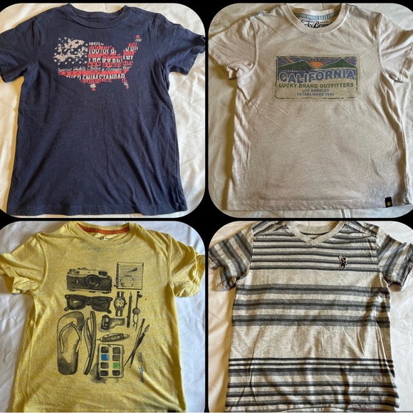Lucky Brand Boy Shirts Lot of 4 Size 5 - Picture 1 of 13
